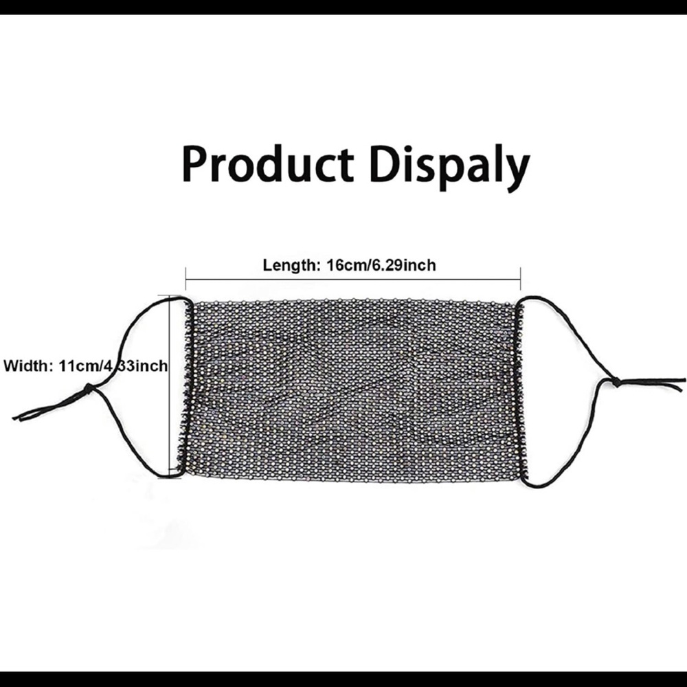Breathable Rhinestone Mask - Picture 3 of 5
